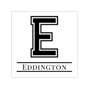 Einfaches, feines Single Anfangsmonogramm Name #5 Permastempel