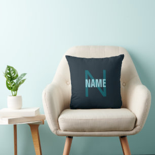 Einfaches, fett gedrucktes, anpassbares monogrammi kissen