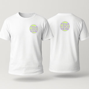 Einfaches Firmenlogo auf der Vorder- und Rückseite T-Shirt