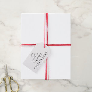 Einfaches Firmenlogo Farbe frohe Weihnachten Geschenkanhänger