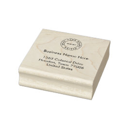 Einfaches Firmenlogo | Name | Adresse Gummistempel