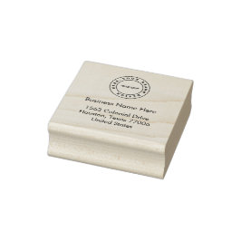 Einfaches Firmenlogo | Name | Adresse Gummistempel