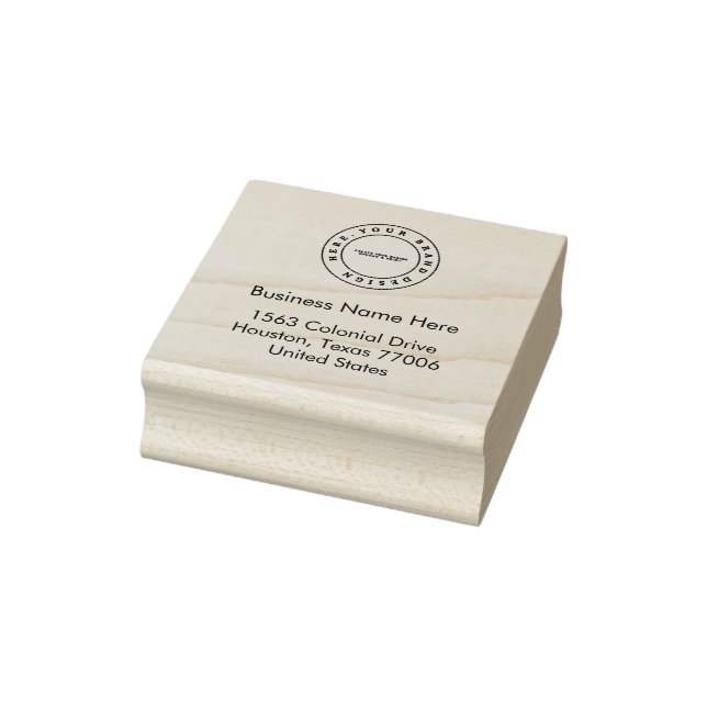Einfaches Firmenlogo | Name | Adresse Gummistempel (Stempel)
