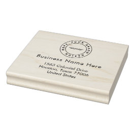 Einfaches Firmenlogo | Name | Adresse Gummistempel