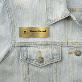 Einfaches Firmenlogo | Name | Bezeichnung Namensschild