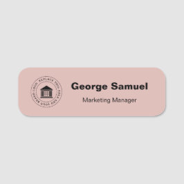 Einfaches Firmenlogo | Name | Bezeichnung Namensschild