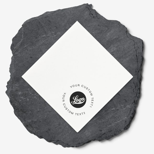 Einfaches Firmenlogo und Round-Text-Corner Busines Serviette (Von Creator hochgeladen)