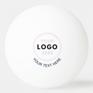 Einfaches Firmenlogo und Text Tischtennisball