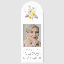Einfaches florales Foto Trauer Gedenkzeichen Lesez