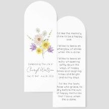 Einfaches florales Gedenkbuchzeichen für Beerdigun