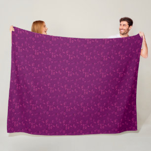 Einfaches florales Muster Retro Burgund Fleecedecke