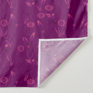 Einfaches florales Muster Retro Burgunderrot Wandteppich