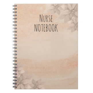 einfaches florales Pflege Notizbuch Notizblock