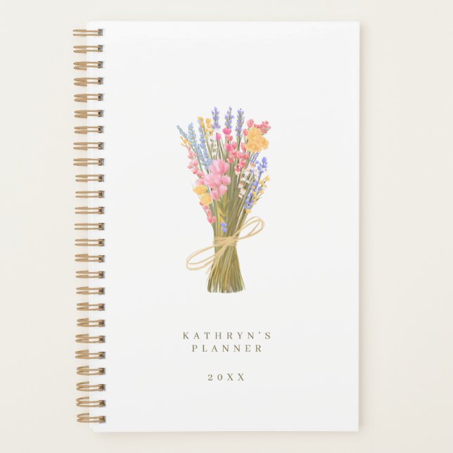 Einfaches Florales  Planer (Vorderseite)