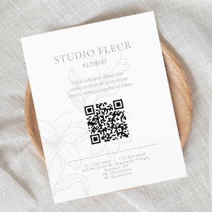 Einfaches florales QR-Marketing für kleine Unterne Flyer