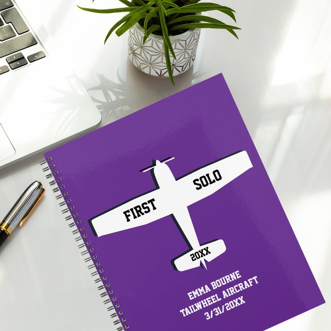 Einfaches Flugzeug des ersten Solo, Personalisiert Planer (Front cover )