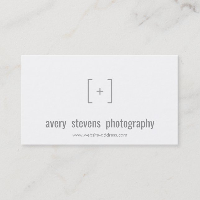 Einfaches Focus-Logo für Fotografen Visitenkarte (Vorderseite)