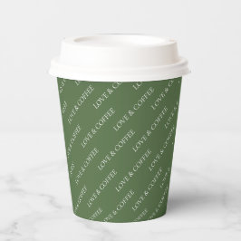 Einfaches Forest Green Minimal benutzerdefiniertes Pappbecher