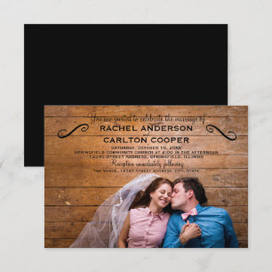 Einfaches Foto - 3x5 Einladung zur Hochzeit