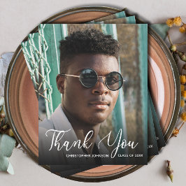 Einfaches Foto Abschluss Vielen Dank Mitteilungskarte