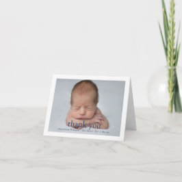 Einfaches Foto Baby Dusche Foto Dankeskarte