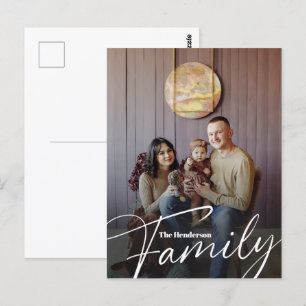 Einfaches Foto benutzerdefinierter Familie Postkarte