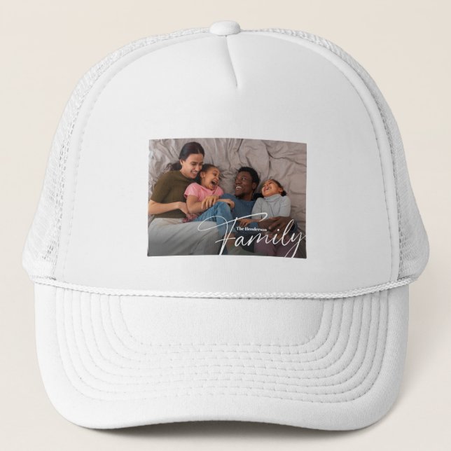 Einfaches Foto benutzerdefinierter Familie Truckerkappe (Vorderseite)