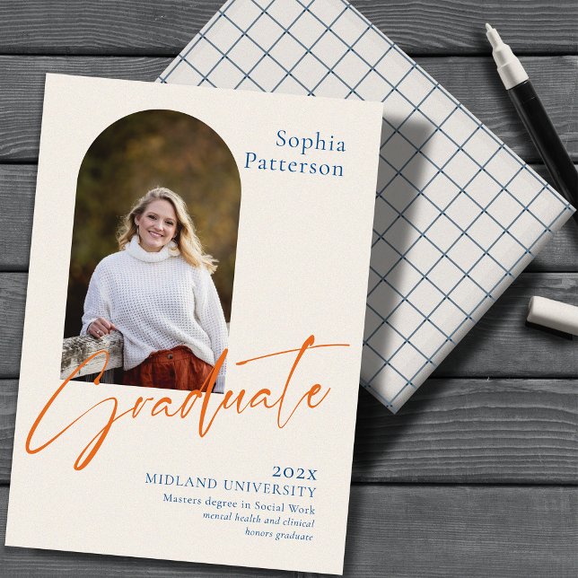 Einfaches Foto Blau & Orange Ankündigung (Von Creator hochgeladen)