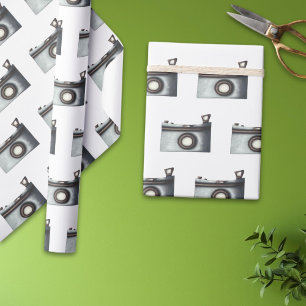 Einfaches Foto Camera Fotograf-Muster Geschenkpapier
