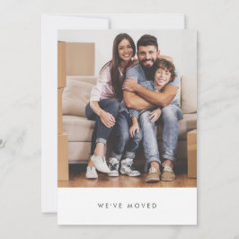 Einfaches Foto der Familie Wir haben neue Zuhause- Ankündigung