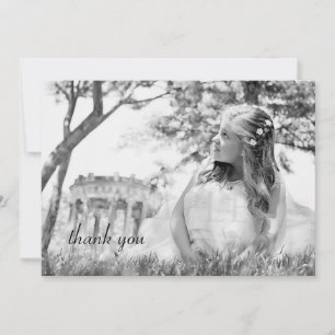 Einfaches Foto-erste Kommunion danken Ihnen zu Mitteilungskarte