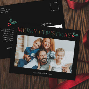 Einfaches Foto Farbige Frohe Weihnachten
