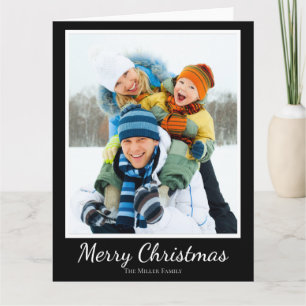 Einfaches Foto Frohe Weihnachtsfeiertage Postkarte