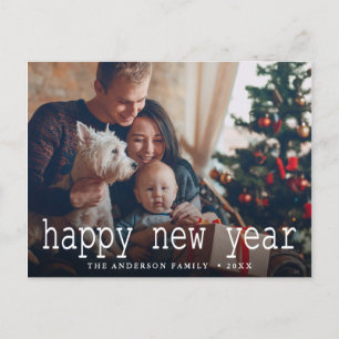 Einfaches Foto für das neue Jahr Postkarte