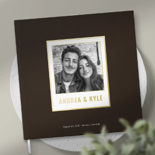 Einfaches Foto für Goldrahmen-Hochzeiten Gästebuch