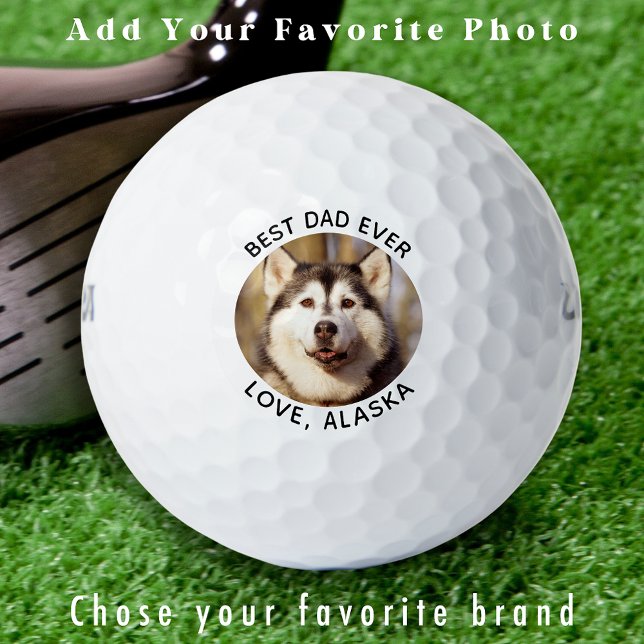 Einfaches Foto für Haustiere Personalisiert Golfer Golfball (Von Creator hochgeladen)