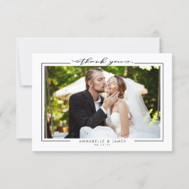 Einfaches Foto für Hochzeiten Dankeskarte