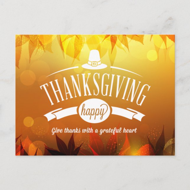 Einfaches Foto Glückwunsch Thanksgiving Grüße Postkarte (Vorderseite)