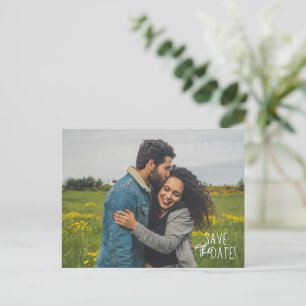 Einfaches Foto Hochzeit speichern Sie das Datum Ankündigungspostkarte
