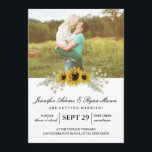 Einfaches Foto Hochzeiten Sonnenblumen Einladung<br><div class="desc">Einfaches Foto Hochzeiten Sonnenblumen</div>