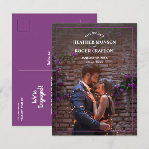 Einfaches Foto Hochzeitssache speichern Sie das Da Ankündigungspostkarte