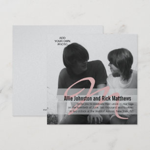 Einfaches Foto Hochzeitssilber Einladung