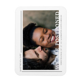 Einfaches Foto Minimalistisch Neues Datum Verspäte Magnet