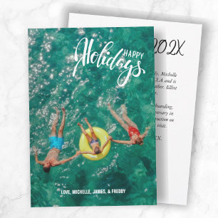 Einfaches Foto mit geschriebener Begrüßung Feiertagskarte