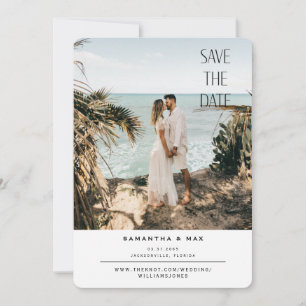 Einfaches Foto mit weißem Hintergrund Save the Dat Date