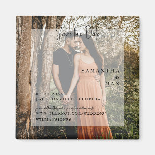 Einfaches Foto Modernes Save the Date Magnet