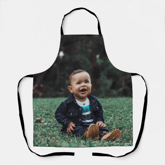 Einfaches Foto Niedlich Kid Custom Personalisiert Schürze (Vorderseite)