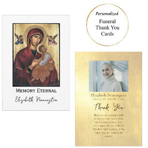 Einfaches Foto Orthodox-Christlich-Gedächtnis Dankeskarte