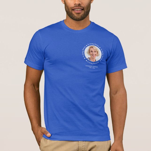 Einfaches Foto Personalisierte Beerdigung in liebe T-Shirt (Vorderseite)