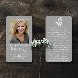 Einfaches Foto Praying-Hands-Gedenkkarten